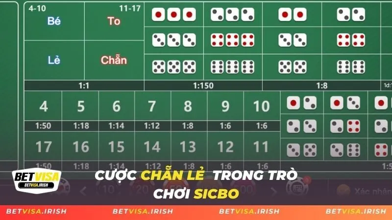 Cược chẵn lẻ trong trò chơi Sicbo