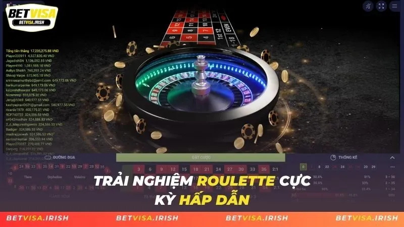 Trải nghiệm Roulette cực kỳ hấp dẫn